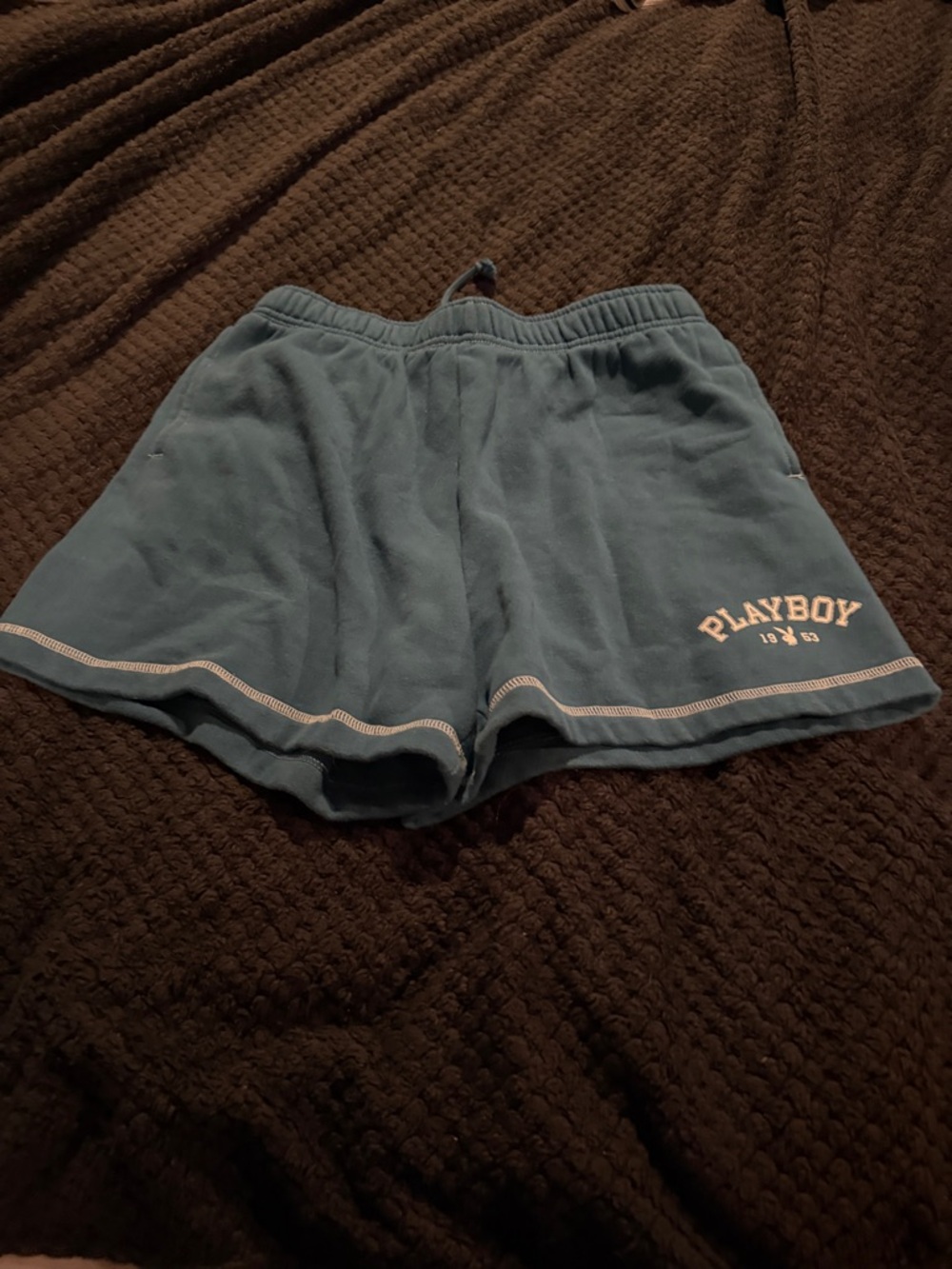 PLAYBOY Teal Blue Women's Athletic Lounge Shorts